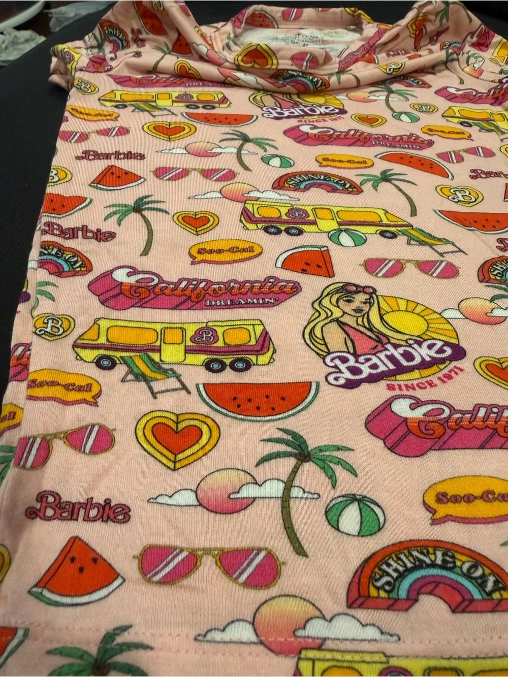 Posh Peanut Barbie California Dreamin' pajama set Size 2T EUC